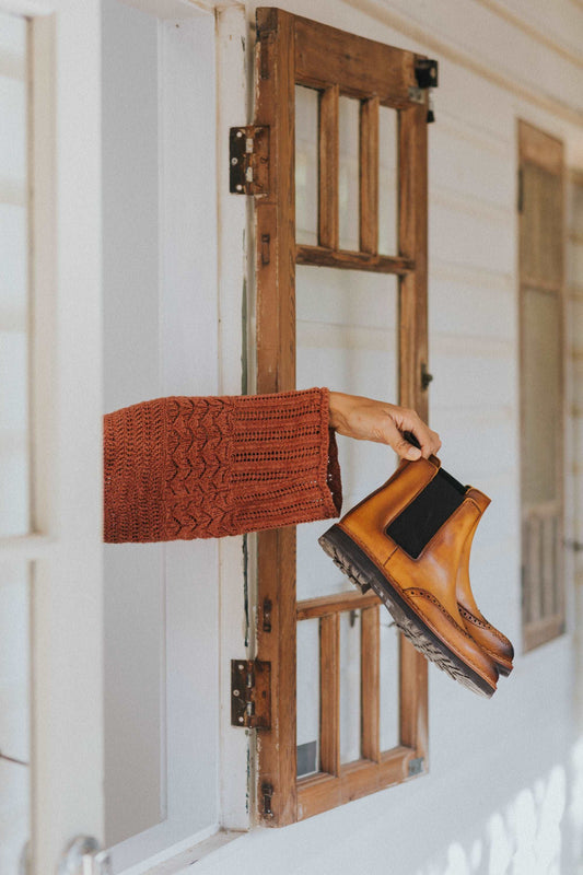 Abril Chelsea & Oxford Boots - Cognac Leather Gaia Soul Designs