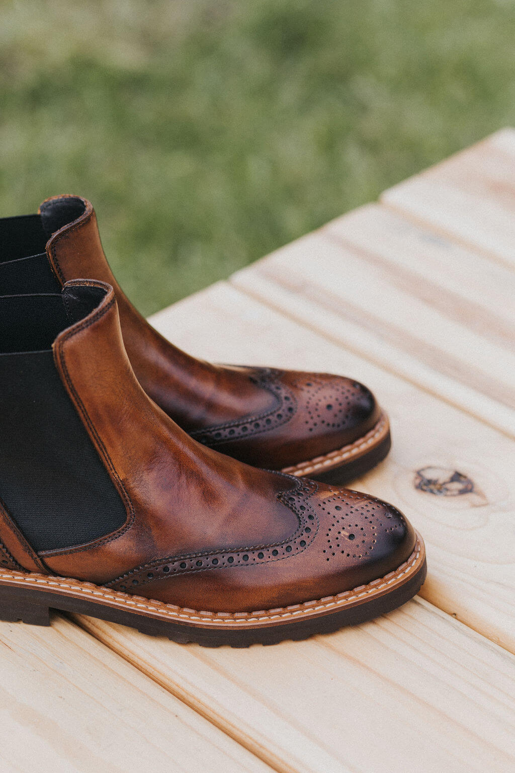 Abril Chelsea & Oxford Boots - Brown Leather Gaia Soul Designs