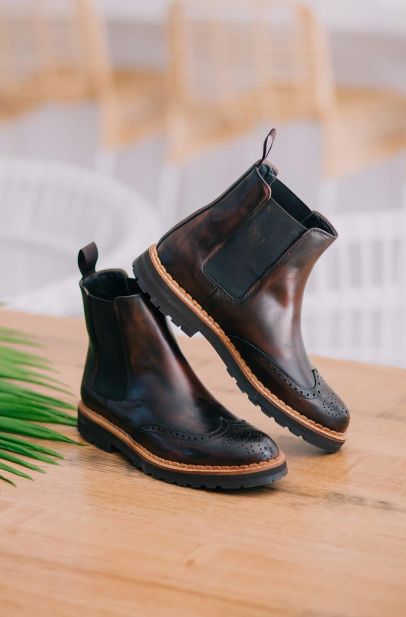 Abril Chelsea & Oxford Boots - Brown Leather