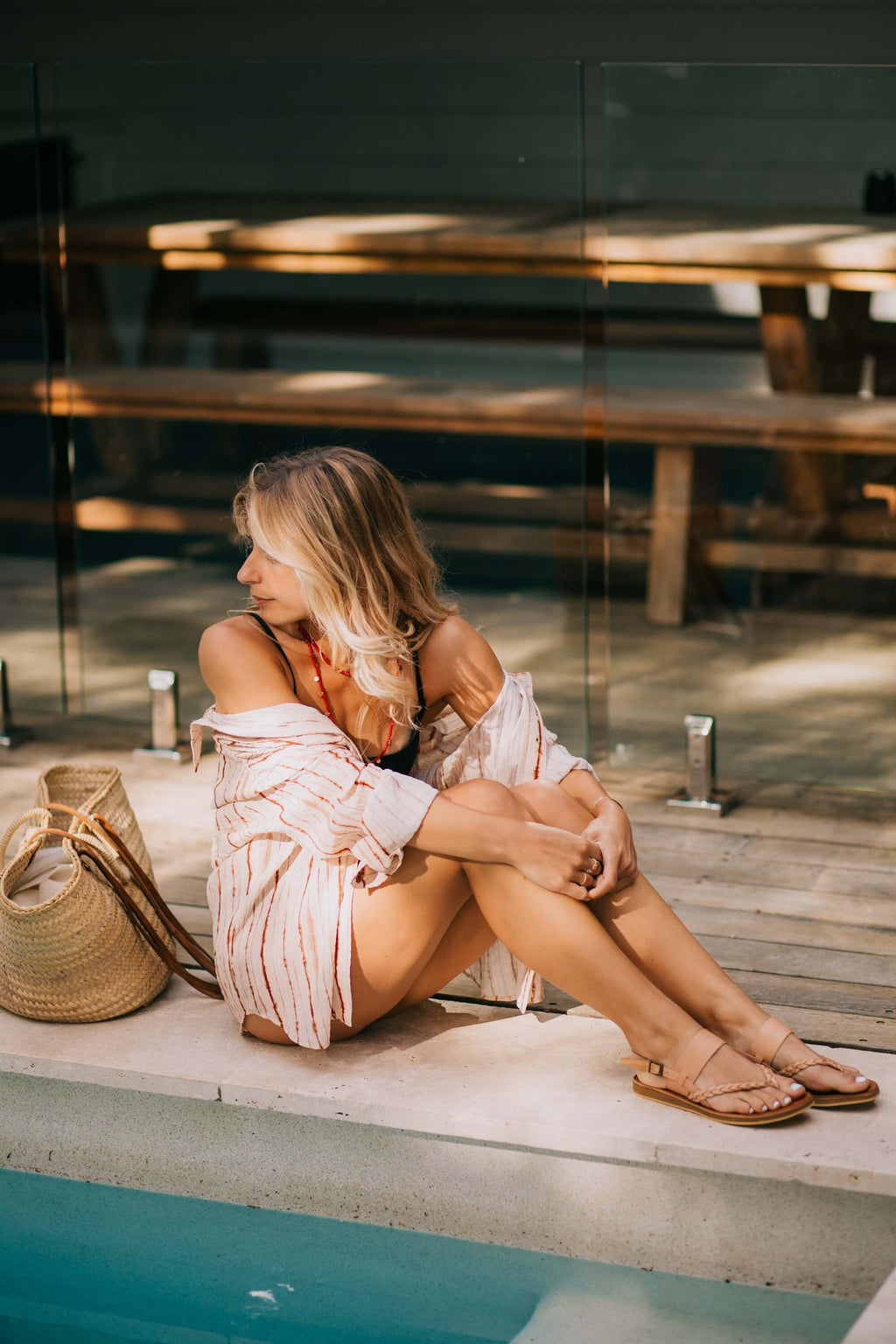 Tarifa Sandals - Natural Leather (Nude - Pinky) Gaia Soul Designs