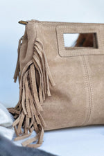 Nuka Handbag – Suede Fringe Crossbody Bag