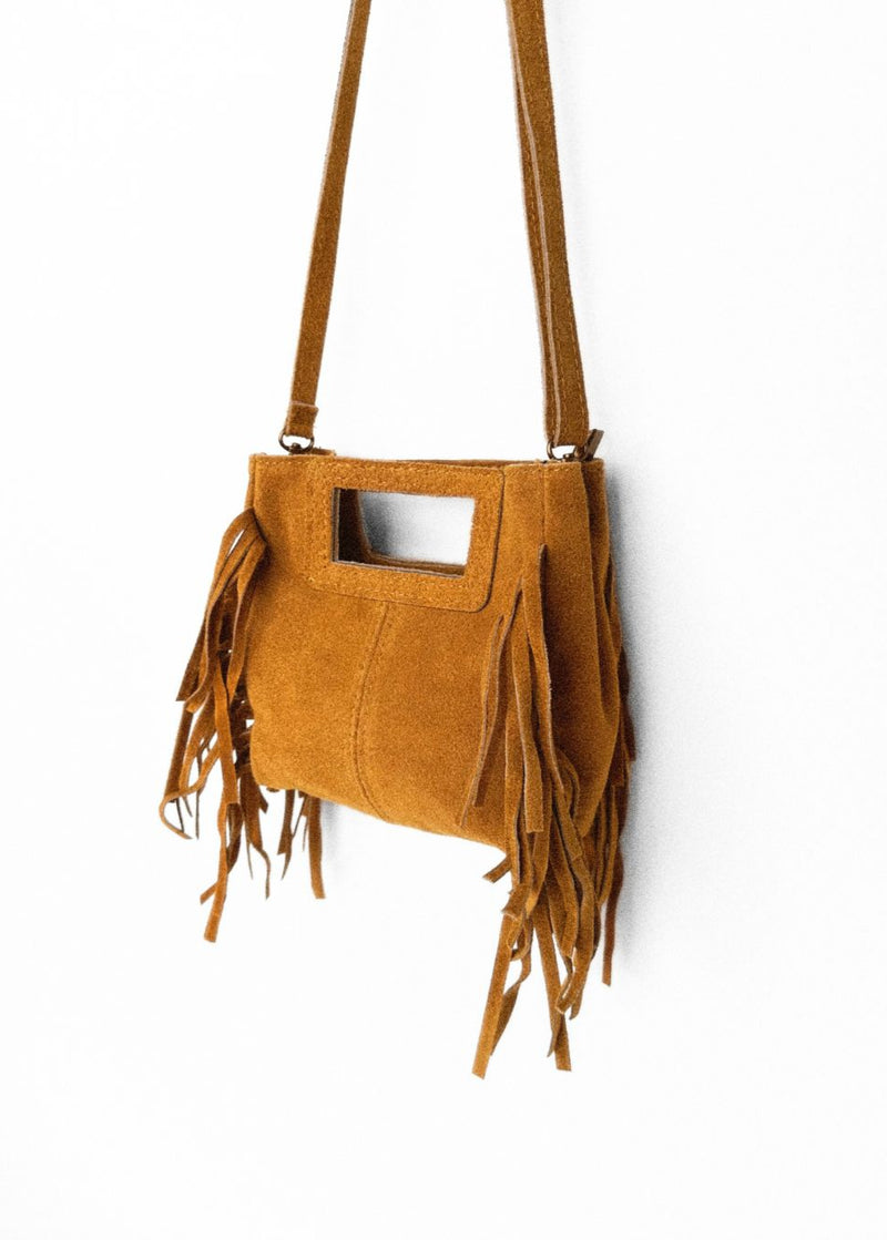 Mini Indie Handbag – Suede Fringe Crossbody Bag