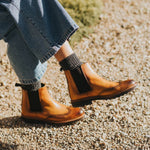 Abril Chelsea & Oxford Boots - Cognac Leather Gaia Soul Designs