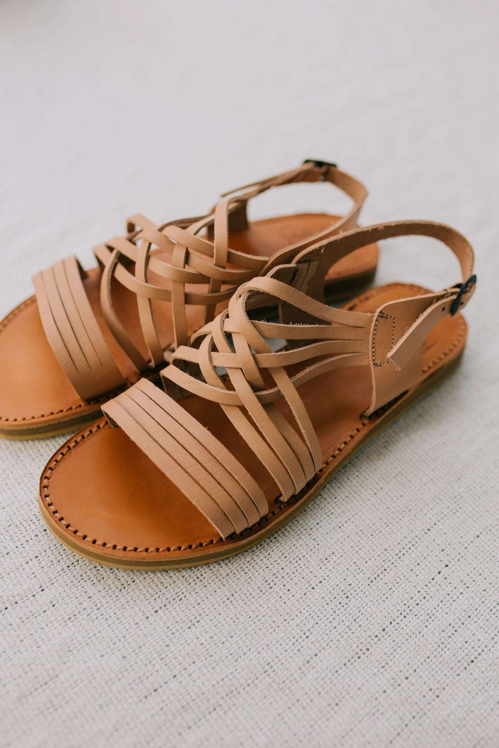 SECONDS Egipcias Sandals - Natural Leather Gaia Soul Designs