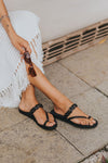 Griegas Sandals - Black Leather Gaia Soul Designs