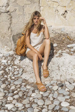 SECONDS Egipcias Sandals - Tan Leather Gaia Soul Designs