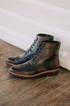 Aurora Lace-up Brogue Boots - Chocolate Brown Leather Gaia Soul Designs