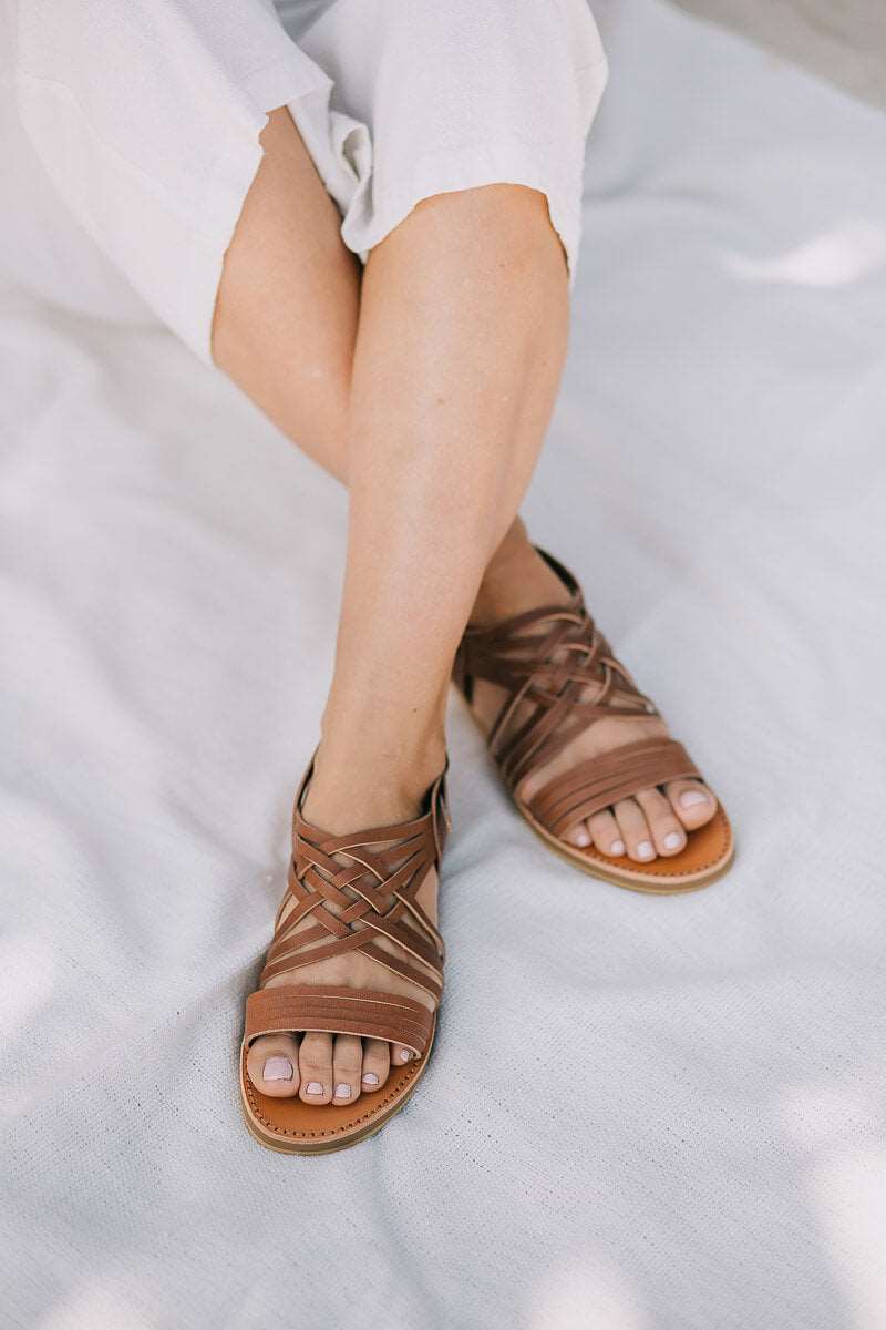 Egipcias Sandals - Moka Leather Gaia Soul Designs