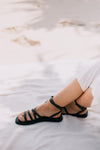 Venice Sandals - Black Leather Gaia Soul Designs