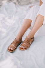 SECONDS Egipcias Sandals - Tan Leather Gaia Soul Designs