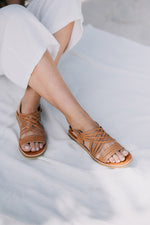 SECONDS Egipcias Sandals - Tan Leather Gaia Soul Designs