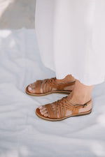 Egipcias Sandals - Tan Leather Gaia Soul Designs