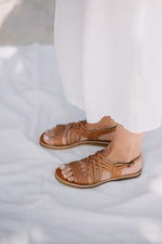 SECONDS Egipcias Sandals - Tan Leather Gaia Soul Designs