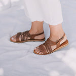 SECONDS Egipcias Sandals - Moka Leather Gaia Soul Designs