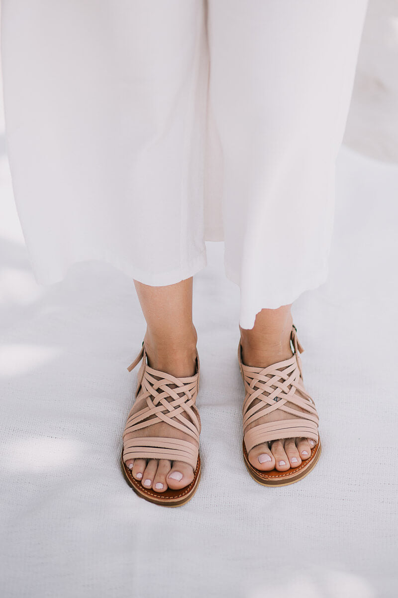 SECONDS Egipcias Sandals - Natural Leather Gaia Soul Designs