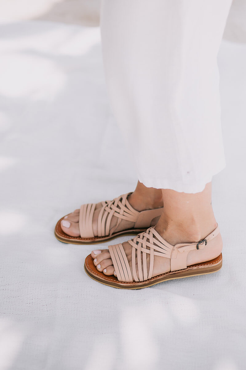 Egipcias Sandals - Natural Leather Gaia Soul Designs