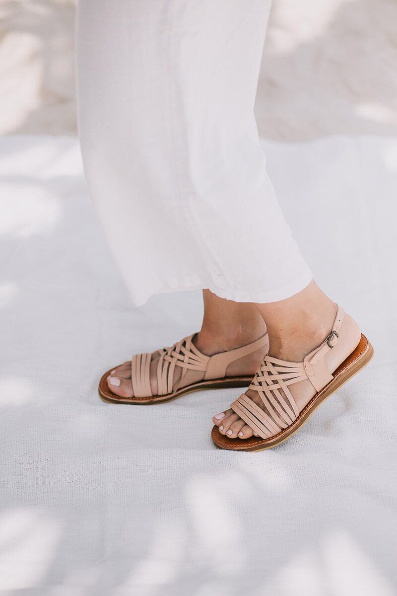 Egipcias Sandals - Natural Leather Gaia Soul Designs