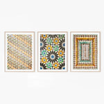 Set of 3 Prints - Mosaics Mon Manabu