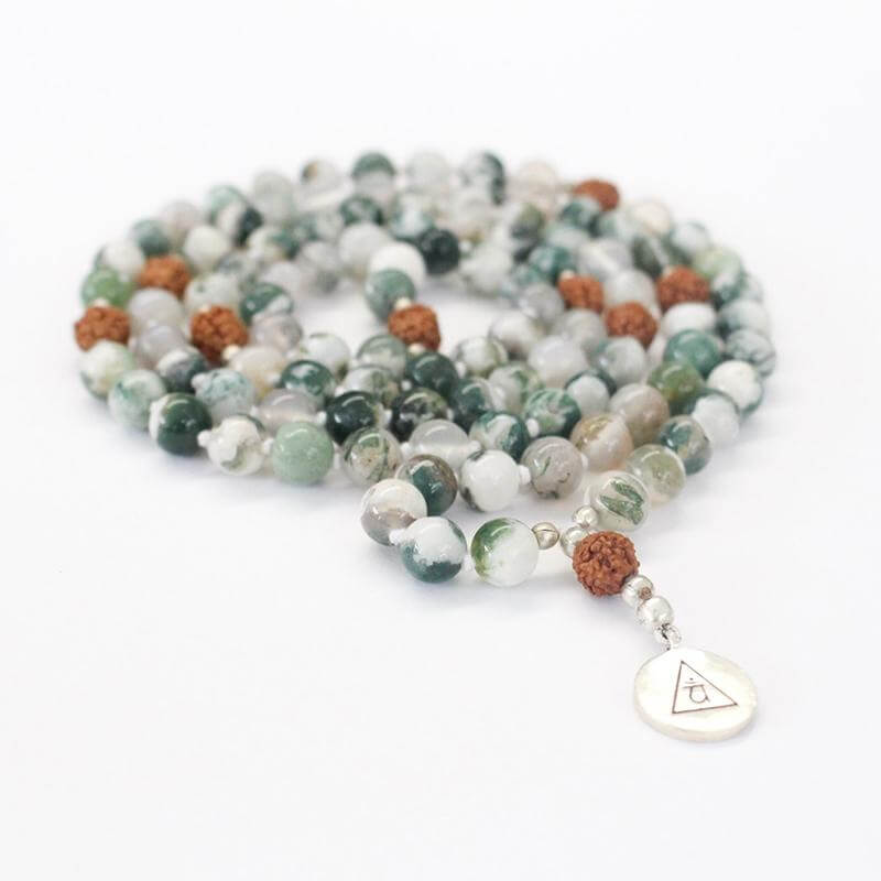 ABUNDANCE - Tree Agate Mala Beads YAM Mala Beads