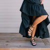 SECONDS Roma Sandals in Black Leather Gaia Soul Designs