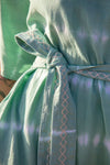 Maxi Kaftan with 3/4 Sleeves - Kelp Tie Dye Textili Kaftans