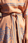 Midi Kaftan with 3/4 Sleeves - Coral Textili Kaftans